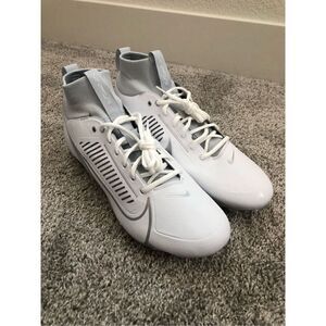 Nike Vapor Edge Football Cleat White/Silver Size 13